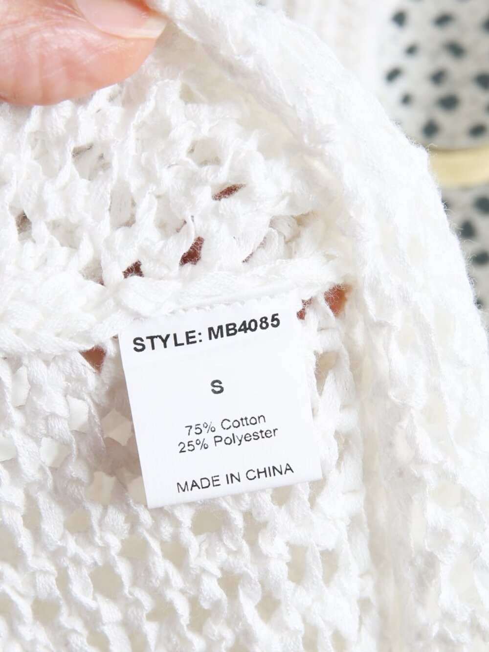 NEW MONDAY SWIMWEAR Montego Mini Dress Optic White Petit Crochet Cover-up - Picture 15 of 15